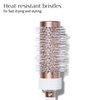 T3 Volume Round Hair Brush CeramicCoated Barrel Vented Round Brush for Blow Drying Heat Resistant Bristles, White/Rose Gold