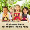24 Pack Mickey Minnie Party Favor Bags Paper Goodie Bags - Treat Candy Bag for Kids' Minnie Mickey Theme Party, Boys Girls Mickey Birthday Party Supplies Gift Bags with Stickers for Party Decorations