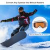 OKH 2-pack Stick-on Bifocal Lenses Reader, Adhesive Magnifying Reading Lenses for Glasses Goggles (+3.00 Diopters)
