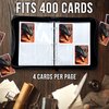 Trading Card Binder, Original Card Binder, Binder For Cards, Collector Card Binder with Cool Design, Trading Card Binder with 4 Page Sleeves, 400 Card Capacity, Card Binder For Collectors.