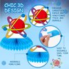 9 Pcs Science Party Decorations Science Lab Themed Honeycomb Centerpiece Party Table Toppers for Kids Scientist Laboratory Party