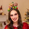 Formery Light Up Christmas Headband Star Tinsels LED Flashing Hair Band Luminous Xmas Party Santa Claus Hair Hoop for Adult and Kids (Star)