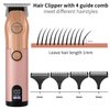 MASOVOTU Hair Trimmer for Men, Professional Hair Clippers Grooming Cutting Kit, Rechargeable Cordless Edgers Clippers Barber Beard Trimmer, Rose Gold