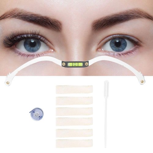 Eyebrow Marker Ruler, Eyebrow Tattoo Mapping Tool Set Eyebrow Mapping String Tool Eyebrow Line Ruler Mapping Microblading Line Marker Measuring Ruler Kit Brow Mapping Tool with Level Kit for Makeup