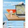 SWEETFULL Mini Portable Fan Powerful Handheld Fan Rechargeable,3 Speeds Personal Small Hand Fan for Travel Makeup Eyelash Fan for Stylish Kids Girls Women USB Cute Design