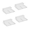 Haulonda 4pcs Clear Color Acrylic Aquarium Fish Tank Glass Cover Clip Support Holder (5mm)