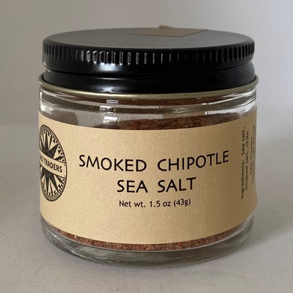 Salt Traders Smoked Chipotle Sea Salt - 1.75 oz Net Wt. (Glass Jar)