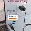 Xiwai USB-C PD 65W Charge Adapter Type-C Input to DC 5.5x2.5mm Barrel Jack Plug Smart LED Digital Display 100W Output 20V 5A Charger Connector for Laptop