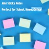 50 Pads Mini Sticky Notes 1.5X 2 inch, Small Self-Stick Note, Bulk Tiny Pads for Office, School, Home, 100 Sheets/Pad, 4 Pastel Colors, Pink, Yellow, Green, Blue