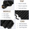 Ocean Wave Crochet Hair 24 Inch 2 Packs Deep Wave Curly Braiding Hair Extensions Synthetic Curly Crochet Hair For Black Women (1B)