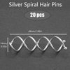 Cheerock 20pcs Mini Spiral Hair Pins, Rose Good Spiral Hair Pin, Metal Spiral Bobby Pins, Small Bobby Bun Pins for Women Hair Style DIY