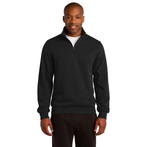SPORT-TEK Men's Tall 1/4 Zip Sweatshirt 2XLT Black