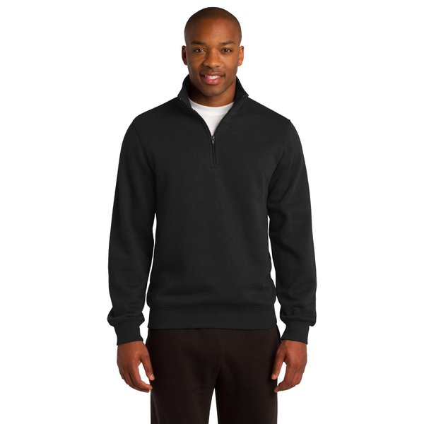 SPORT-TEK Men's Tall 1/4 Zip Sweatshirt 2XLT Black