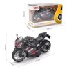 MING YING 66 Pull Back Motorcycle Model - 1:12 Scale Toy Motorcycle,Motorcycle Toy with Light and Music Gift for Children Boys and Girls (Black)