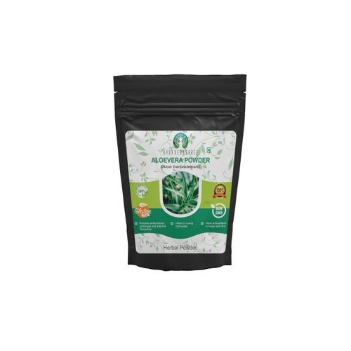AYURVEDASHREE Aloe Vera Leaf Powder 100 Gram - 100% Pure & Naturally Cultivated Aloevera Powder - Aloe Barbadensis - Vegan I Non GMO I Natural Skin Moisturizer