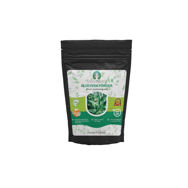 AYURVEDASHREE Aloe Vera Leaf Powder 100 Gram - 100% Pure & Naturally Cultivated Aloevera Powder - Aloe Barbadensis - Vegan I Non GMO I Natural Skin Moisturizer