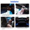 Vechkom 2.5 inch Inlet Carbon Fiber Exhaust Tip with Blue LED Light Stainles Steel Muffler Tip Modification Luminous Tube