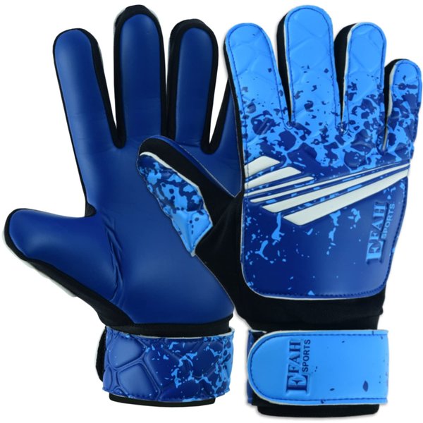 EFAH SPORTS Soccer Goalkeeper Gloves for Kids Boys Children Youth Football Goalie Gloves with Super Grip Protection Palms (Size 5 Suitable for 9 to 12 Years Old, Blue)