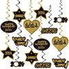 KatchOn, Happy New Year Hanging Swirls - Pack of 32 | NYE Decorations 2024 | New Years Eve Party Supplies 2024 | Happy New Year Decorations 2024 | New Years Hanging Decorations | Nye Decorations 2024