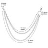 PHOGARY 3 Pieces Jeans Chains Wallet Chain Pants Chain, Silver Pocket Chain Hip Hop Rock Chains Punk Gothic Metal Belt Chain Biker Trouser Chain Accessory Jewelry Gift for Men/Women