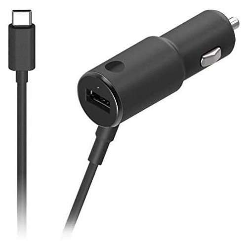 Turbo Fast 36W Car Charger Compatible with Microsoft Lumia 950 Dual SIM Plus Extra USB Port, Dual Power, Long USB-C, PD, Thunderbolt 3/4 Cable!