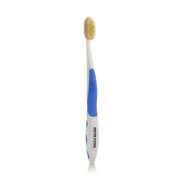 MOUTHWATCHERS Dr Plotkas Extra Soft Flossing Toothbrush Manual Soft Toothbrush for Adults | Ultra Clean Toothbrush | Good for Sensitive Teeth and Gums |1 Blue Toothbrush