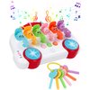 Interactive Pop Up Animal Toys, Cause and Effect Toys for 1 Year Old Boy Girl Birthday Gift, Baby Musical Toys with Music & Light for Toddlers, Early Educational Montessori Animal Learning Toys (Red)