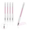 Eyebrow Marker Pen Pink Microblading Eyebrow Mapping Pen Brow Lip Permanent Makeup Position Mapping Mark Tools (2pcs White)