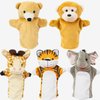 Yolococa Hand Puppets Animal Hand Party Toy for Kids, Soft Plush Puppet, 5 Pack