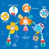 Baby Stroller Arch Toys with Baby Mirror for Infant 0-3-6-12 Month Carseat Bouncer Montessori Toy for Babies Shower Easter Gifts for Newborn 0-6 Month Sensory Development for 4 5 7 8 Months Boys Girls