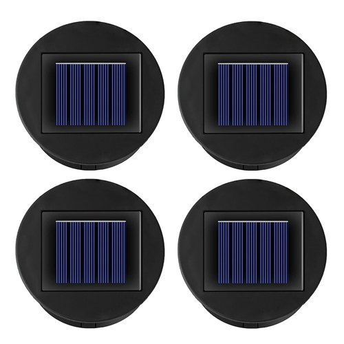 Ostritec 4 Pack Solar Lights Replacement Top, (Top Size 3.15 inch, Bottom Size 2.76 inch)Solar Lantern Light Lids, Waterproof Solar Replacement Top Parts for Outdoor Hanging Lanterns(Warm White)