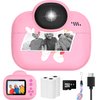 Kids Camera Instant Print Camera for Kids, Christmas Birthday Gifts for Girls Boys, 1080P HD Digital Video Cameras for Toddler, Portable Camera Toy for 4 5 6 7 8 9 10 Year Girl with SD Card (Pink)