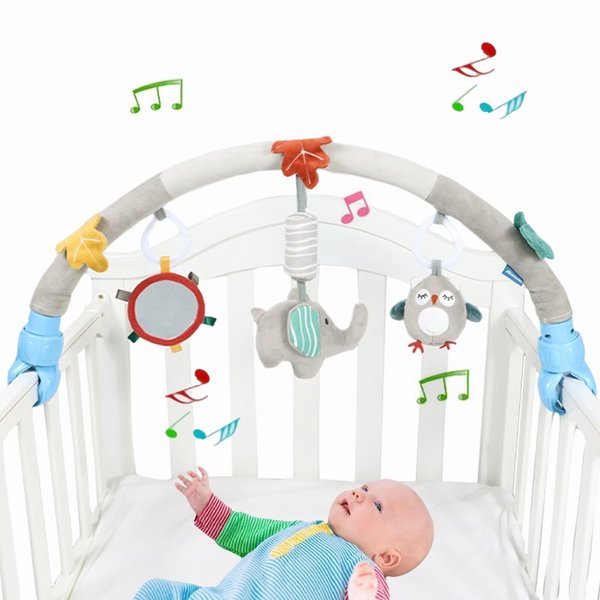 Pau1Hami1ton Baby Stroller Arch Toys, Car Seat Toys,Bouncer Toy Bar/Mobile for Bassinet,Adjustable Baby Hanging Toys Fit for Crib Bed,Stroller,Car Seat,Baby Gifts.S-19(Elephant)