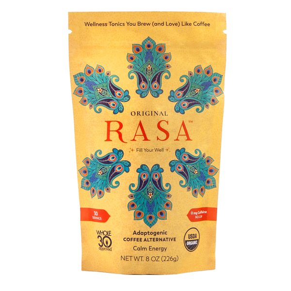 RASA Original – Adaptogenic Mushroom Coffee Alternative | Vegan, Keto, Whole 30, Ayurveda Wellness Tonic with Chaga + Reishi (8 oz. / 30 Servings)