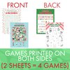 Christmas Party Games - Word Search, Picture Hunt, Code Break, Connect Dots - 4 Game Bundle for 25 Guests