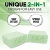 T.Taio Esponjabon Aloe Vera Soap Sponge - Gentle Shower Scrubber - Cleaning Bath Wash Scrub - Dirt & Oil Removal - Massage & Lather Foot, Elbow, & Face - Bathroom Accessories - Fresh Scent