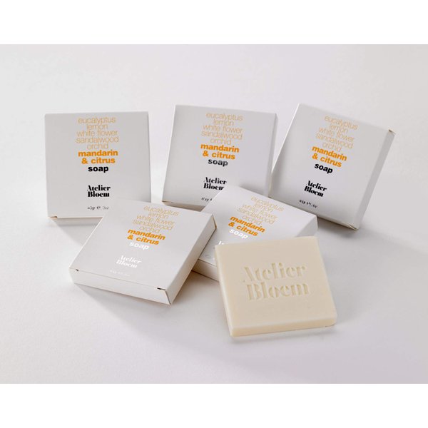 Atelier Bloem Mandarin & Citrus Bar Soap for Hands and Body - Kimpton Hotel Collection - Bath & Body - 1.3-Ounce Bars (Pack of 5)
