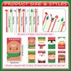 Jetec 48 Pcs Christmas Notepads Set Mini Spiral Notebook Fun Cartoon Gel Pens Snowman Pad Party Favors Christmas Goodies Bags Fillers for Birthday Home School Supplies