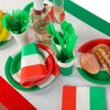 Oudain 162 Pcs Italian Dinner Party Decorations 2 Italian Flag Rectangular Tablecloth Mexican Flag Decorations Italian Themed Tableware Red White and Green Party Decorations Italian Dinner Plates Set