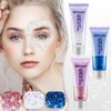 Glitter Makeup Body Glitter Face Paint Face Glitter Concert Face Makeup White Pink Blue 3 Colors Chunky Holographic Body Glitter for Concert Outfits, Clubwear or Cosplay, Costumes…