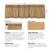 Lasting Impressions Burlap Natural Cotton Window Valance, 16-Inch-by-72-Inch