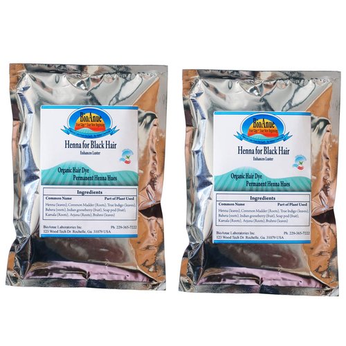 Organic Black Henna Hair Dye. For Black Hair. 2 Bags. Beautiful Hair Naturally.