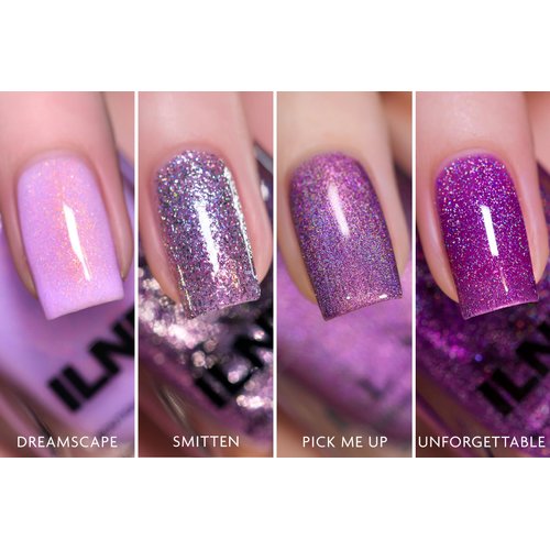 ILNP Purple Essentials Bundle - Sparkling and Shimmering Purple Nail Polish Set