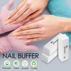 Maryton Nail Buffer Blocks, Medium 120 Grit Buffing Blocks Buffers for Acrylic Nails Gel Polish Nails, 4 Way Professional Pedicure Manicure Buffer Kits, 10 Count (White)