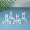 Artliving 3" Clear Plastic Stand Cookie Holder Display Stand Place Card Holder Display Easels at Weddings, Birthday Party(24 Pack)