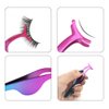 3pcs Lash Tweezers Set, Stainless Steel Eyelash Applicator Tool Gradient Color Eyelash Tweezers for False Lashes Eyelash Extension Tweezers Beginner Girls Makeup Artist