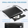 External DVD Drive USB 3.0 Type-C CD Burner Portable CD +/-RW Drive DVD Player for ROM Rewriter Burner Compatible with Laptop Desktop PC Windows MacBook Linux Mac OS