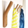 Coat Rack Hooks UMZi Wall Mounted Handmade Beech Wood Hook (Pack of 2)Modern Wooden Hat Rack Entryway Organizer Bathroom Hanger Rustic Towel Hangers Home and Kitchen Use Pegs(Pack of 2)(Natural Beech)