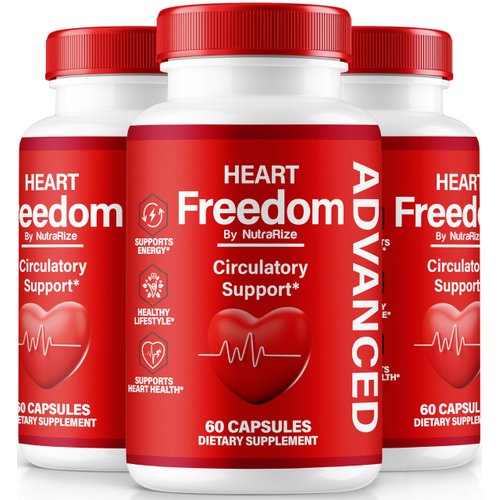 (3 Pack) Heart Freedom Capsules, Official HeartFreedom Pills - Sustains Energy and Health, Heart Freedom for Circulation Support, All Natural Detox Glyco Optimizer, Premium Formula (180 Capsules)