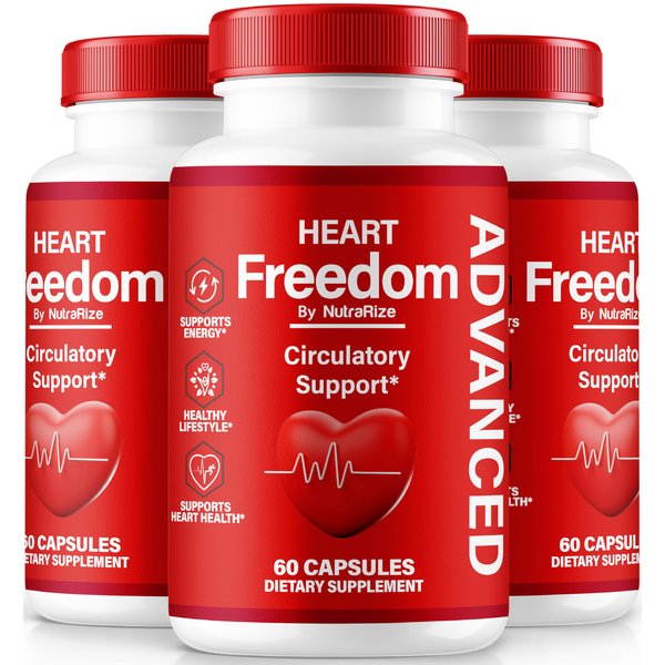 (3 Pack) Heart Freedom Capsules, Official HeartFreedom Pills - Sustains Energy and Health, Heart Freedom for Circulation Support, All Natural Detox Glyco Optimizer, Premium Formula (180 Capsules)